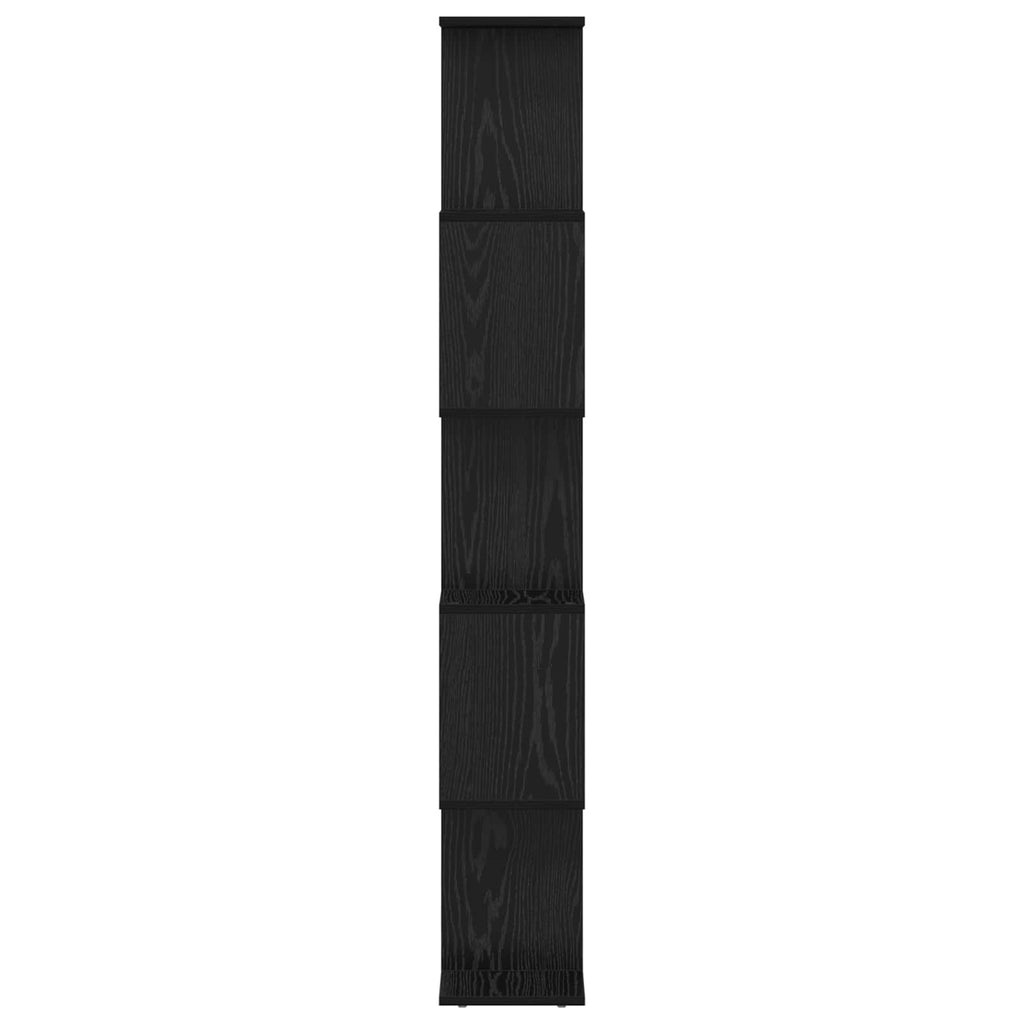 Armadio per Libri Rovere Nero 70 x 24 x 161 cm