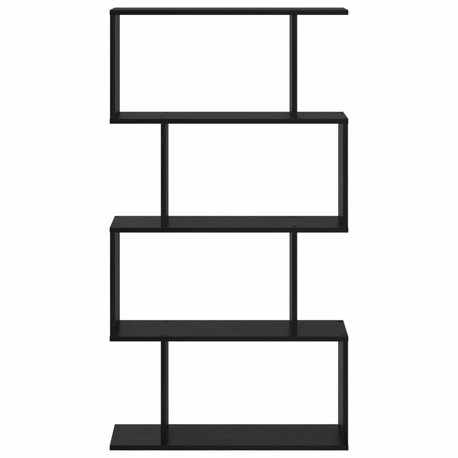 Armadio per Libri Rovere Nero 70 x 24 x 129 cm