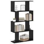 Armadio per Libri Rovere Nero 70 x 24 x 129 cm
