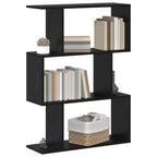 Armadio per Libri Rovere Nero 70 x 24 x 97 cm Legno multistrato