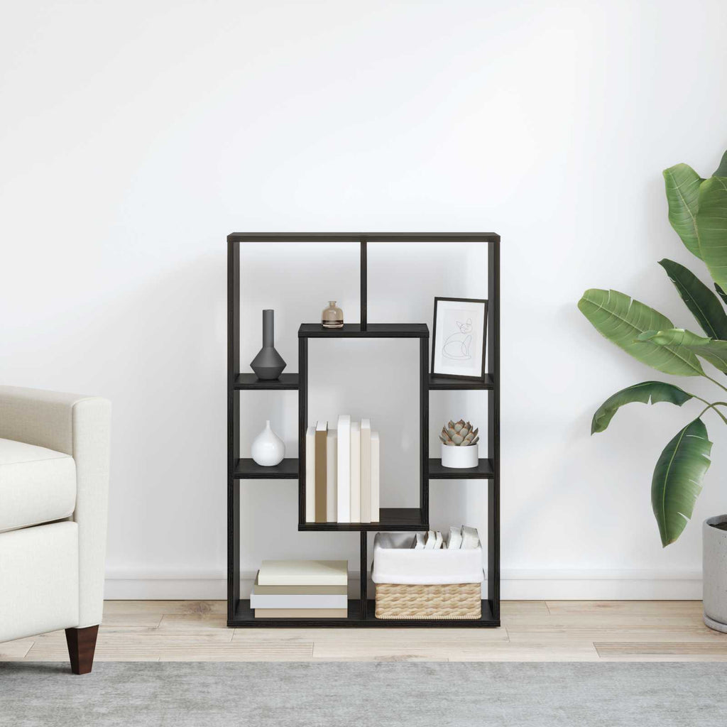 Armadio per Libri Rovere Nero 63 x 20 x 90 cm Legno multistrato