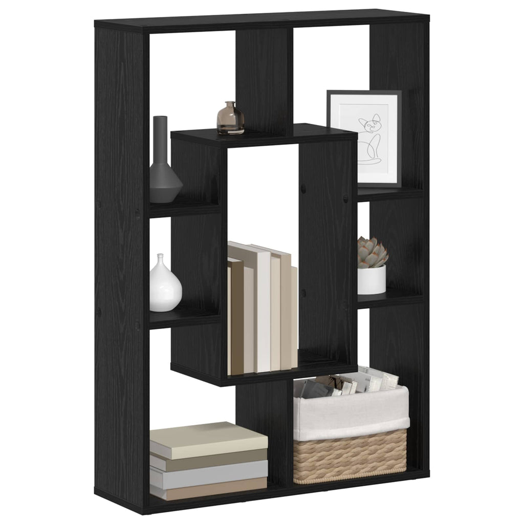 Armadio per Libri Rovere Nero 63 x 20 x 90 cm Legno multistrato