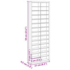 Vetrina a muro Beige 21 x 4,5 x 59 cm Legno multistrato