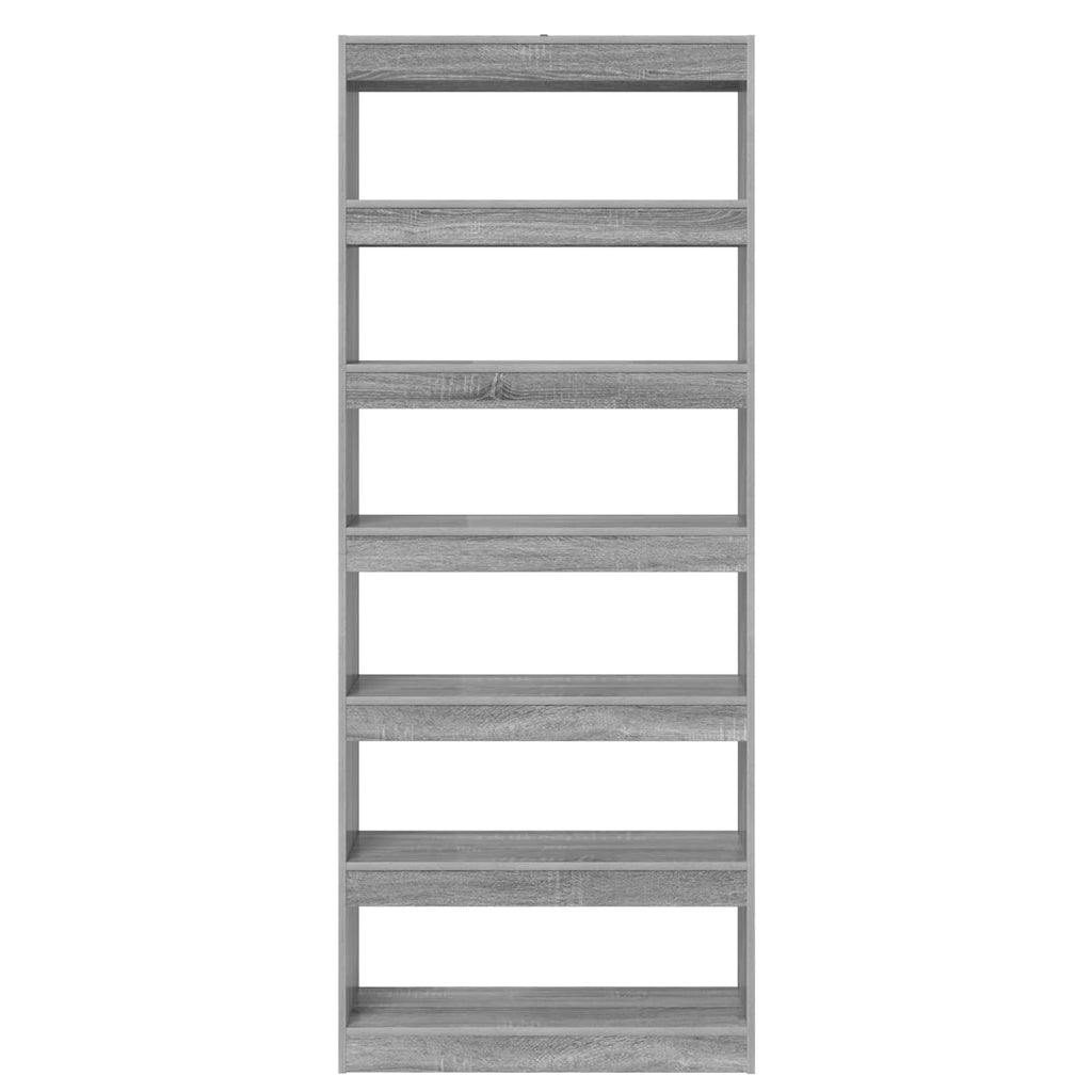 Armadio per Libri Grigio Sonoma 80 x 30 x 198 cm