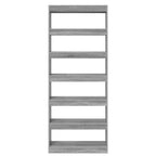 Armadio per Libri Grigio Sonoma 80 x 30 x 198 cm