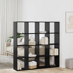Armadio per Libri Rovere Nero 137,5 x 29 x 137,5 cm