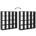 Armadio per Libri Rovere Nero 137,5 x 29 x 137,5 cm