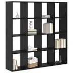 Armadio per Libri Rovere Nero 137,5 x 29 x 137,5 cm