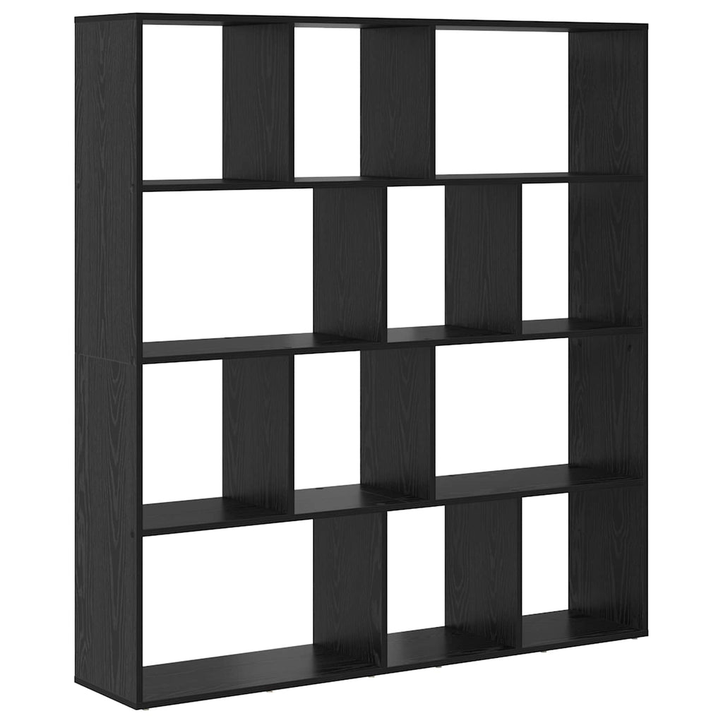 Armadio per Libri Rovere Nero 132 x 29 x 141,5 cm