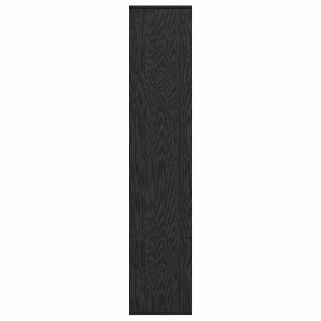 Armadio per Libri Rovere Nero 132 x 29 x 141,5 cm