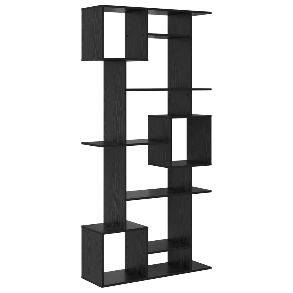 Armadio per Libri Rovere Nero 92 x 29 x 188 cm