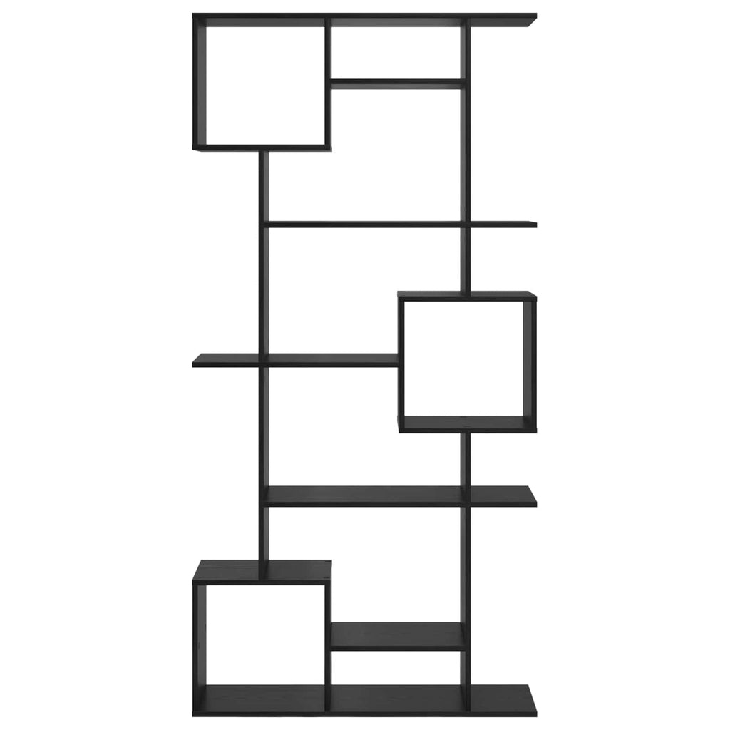 Armadio per Libri Rovere Nero 92 x 29 x 188 cm