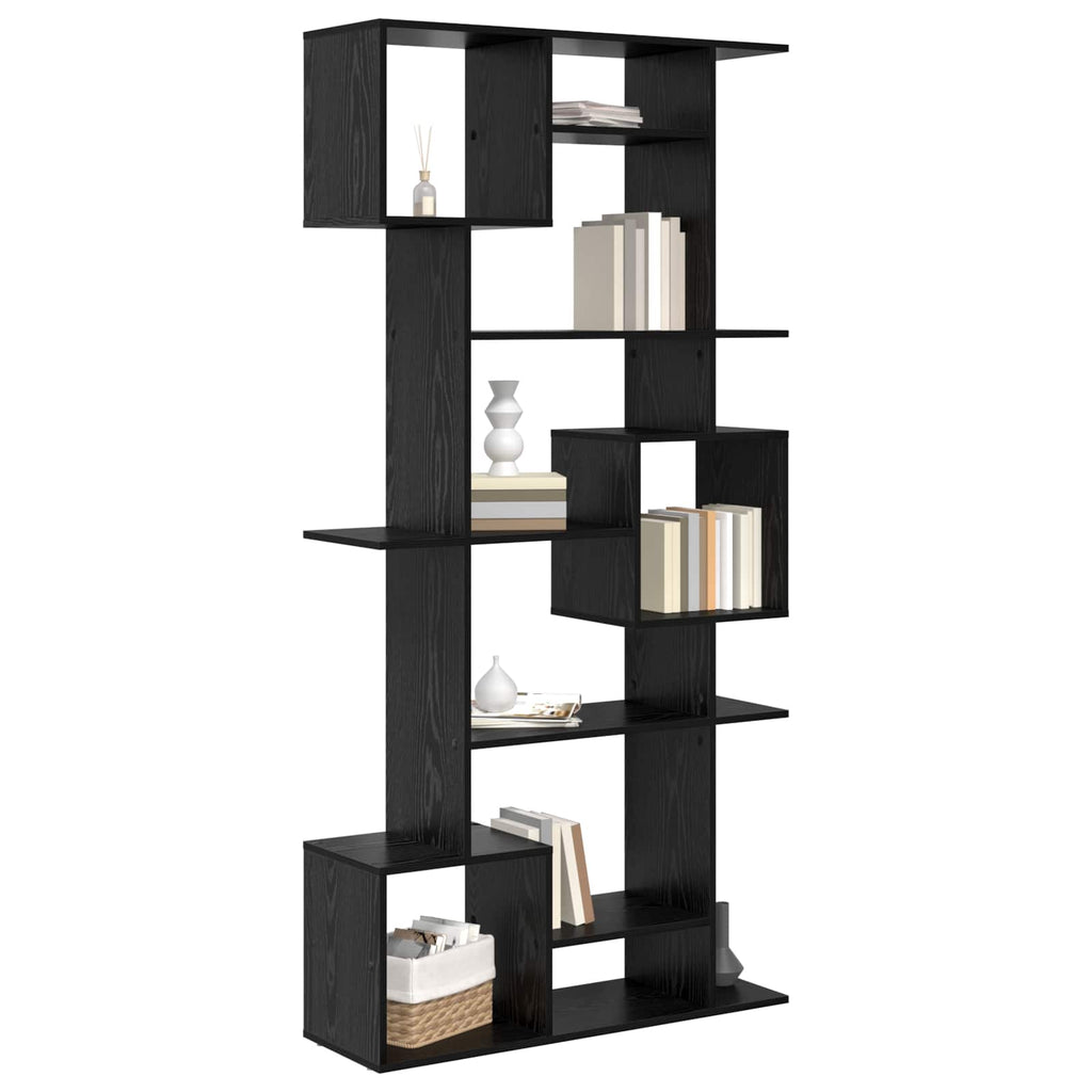 Armadio per Libri Rovere Nero 92 x 29 x 188 cm