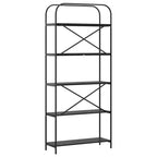 Libreria Rovere Nero 80 x 30 x 183 cm Legno multistrato