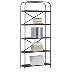Libreria Rovere Nero 80 x 30 x 183 cm Legno multistrato