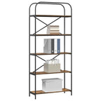 Libreria Rovere fumé 80 x 30 x 183 cm Legno multistrato