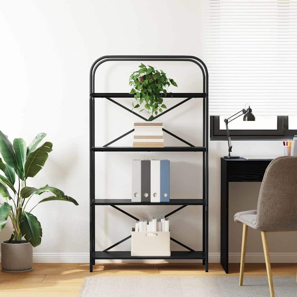 Libreria Rovere Nero 80 x 30 x 146 cm Legno multistrato