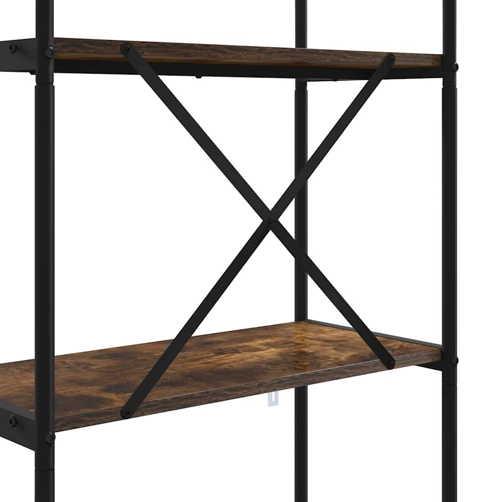 Libreria Rovere fumé 80 x 30 x 146 cm Legno multistrato
