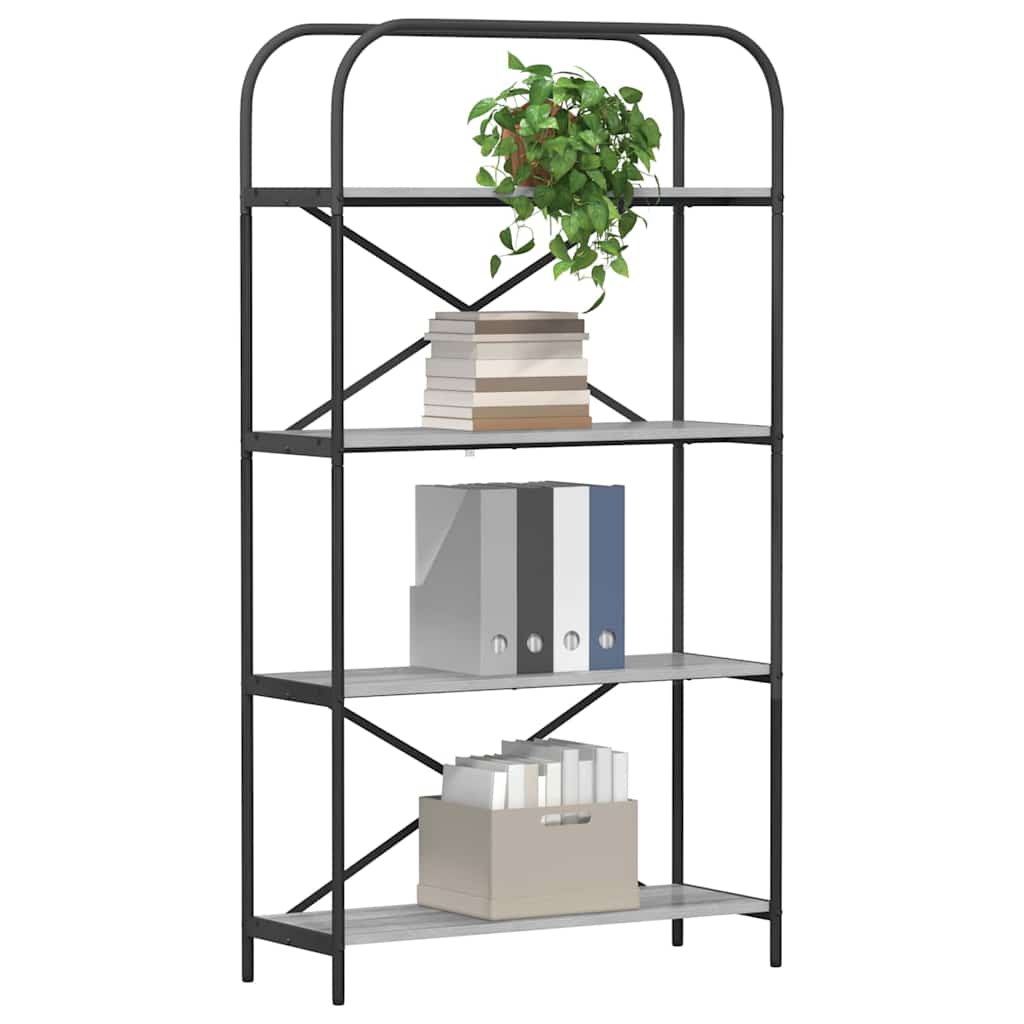 Libreria Grigio Sonoma 80 x 30 x 146 cm Legno multistrato