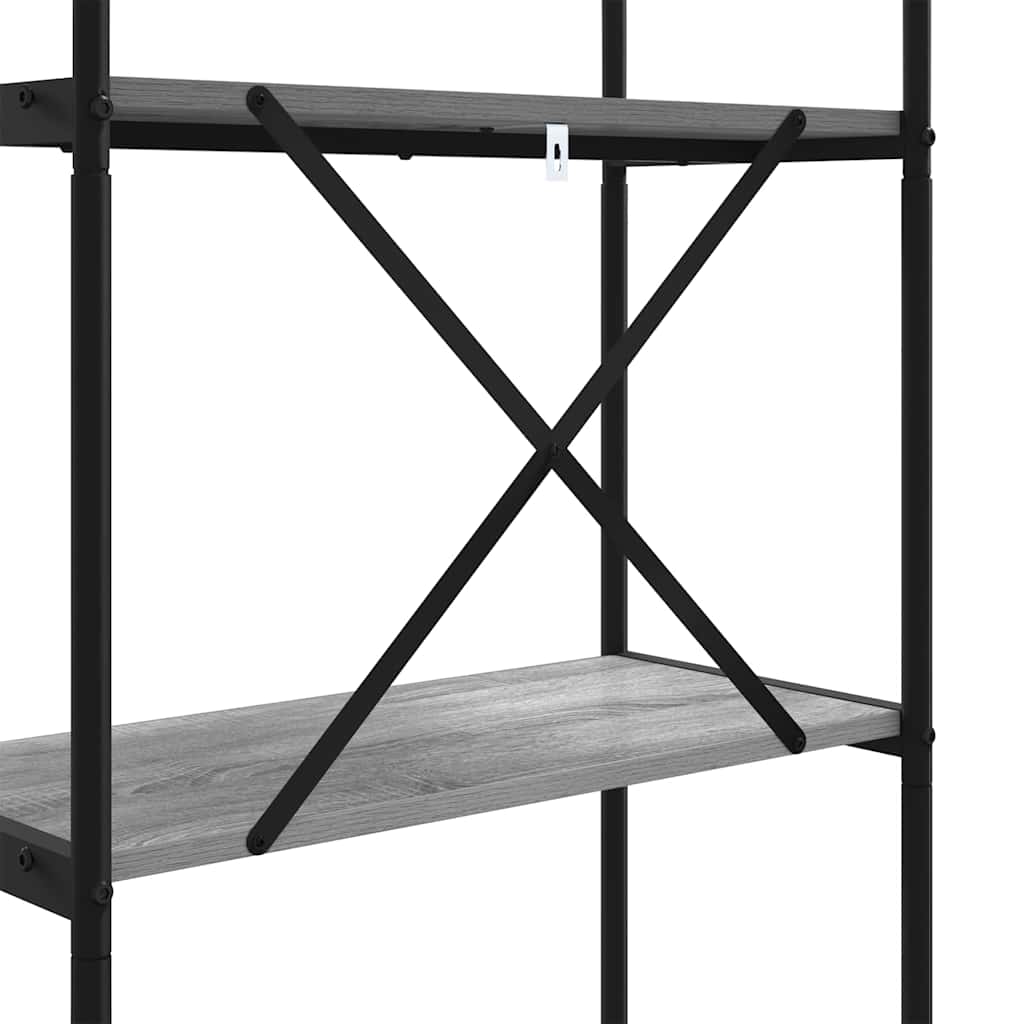 Libreria Grigio Sonoma 80 x 30 x 109 cm Legno multistrato