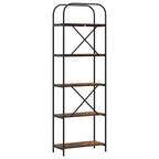Libreria Rovere fumé 60 x 30 x 183 cm Legno multistrato