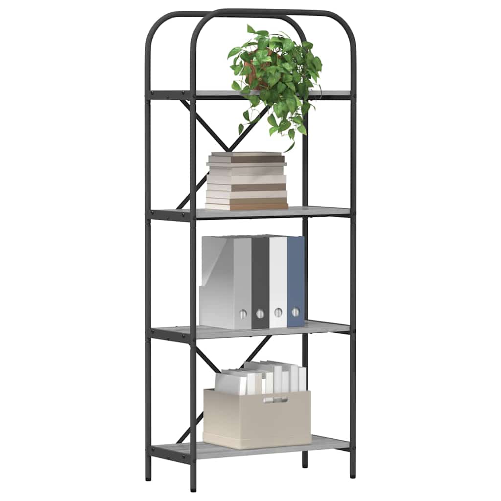Libreria Grigio Sonoma 60 x 30 x 146 cm Legno multistrato