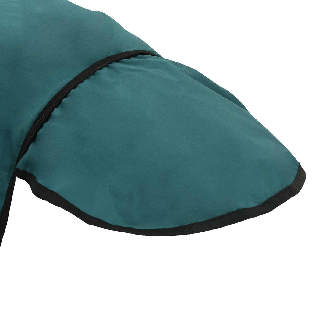 Coperta per Cavalli Verde Scuro e Nero 155 cm Poliestere