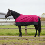 Coperta per Cavalli Rosa e Nero 105 cm Poliestere