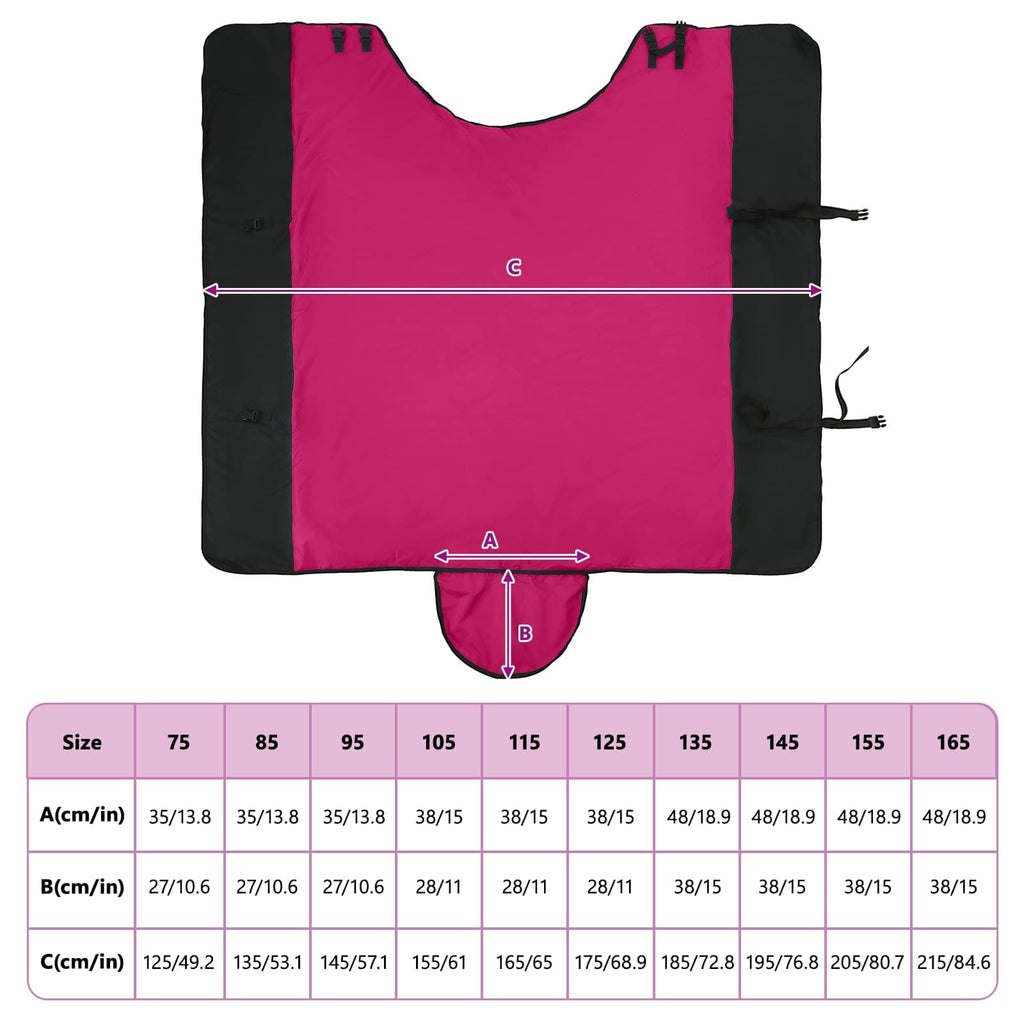 Coperta per Cavalli Rosa e Nero 115 cm Poliestere