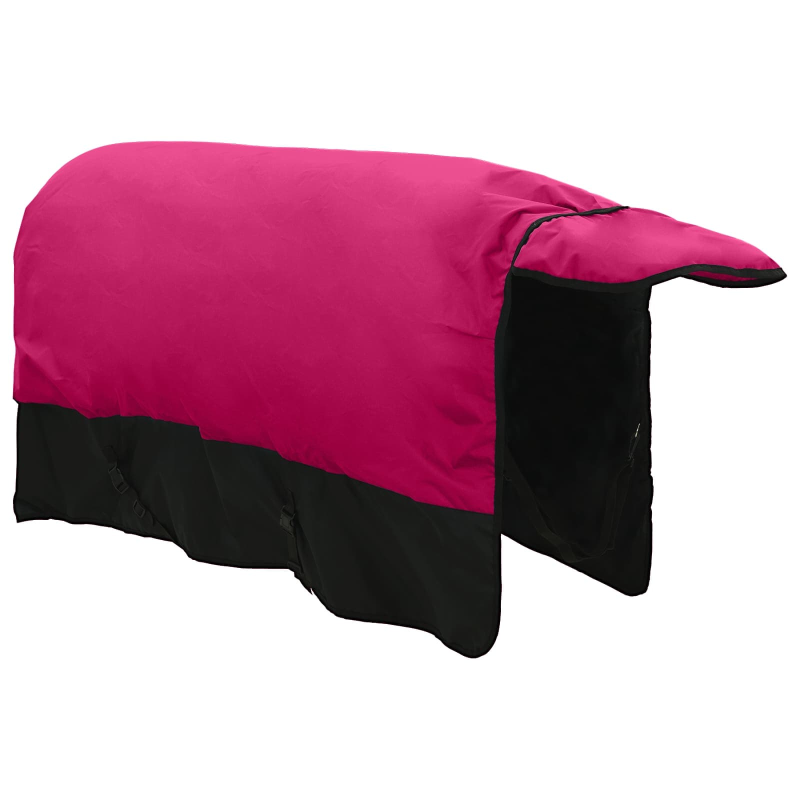 Coperta per Cavalli Rosa e Nero 145 cm Poliestere