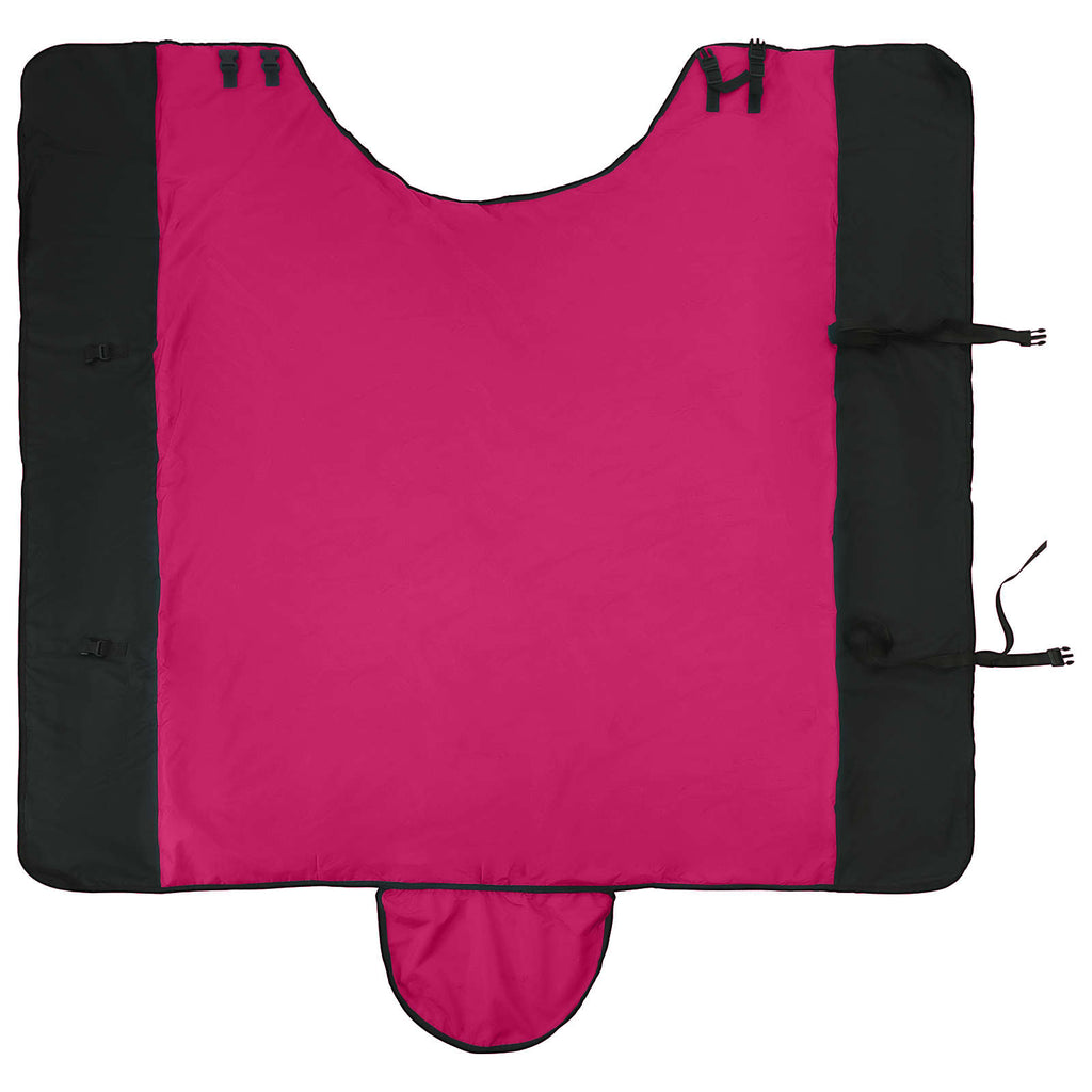 Coperta per Cavalli Rosa e Nero 145 cm Poliestere
