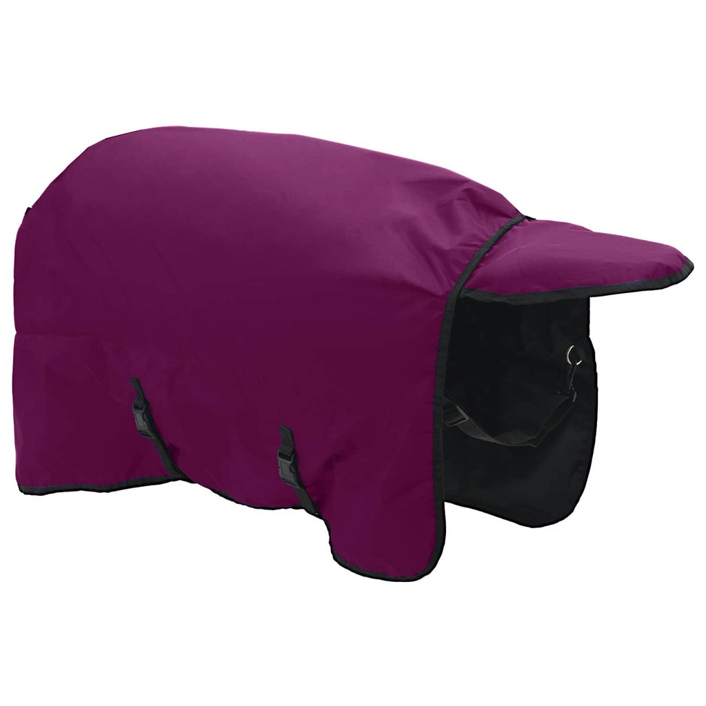 Coperta per Cavalli Verde Scuro e Nero 75 cm Poliestere