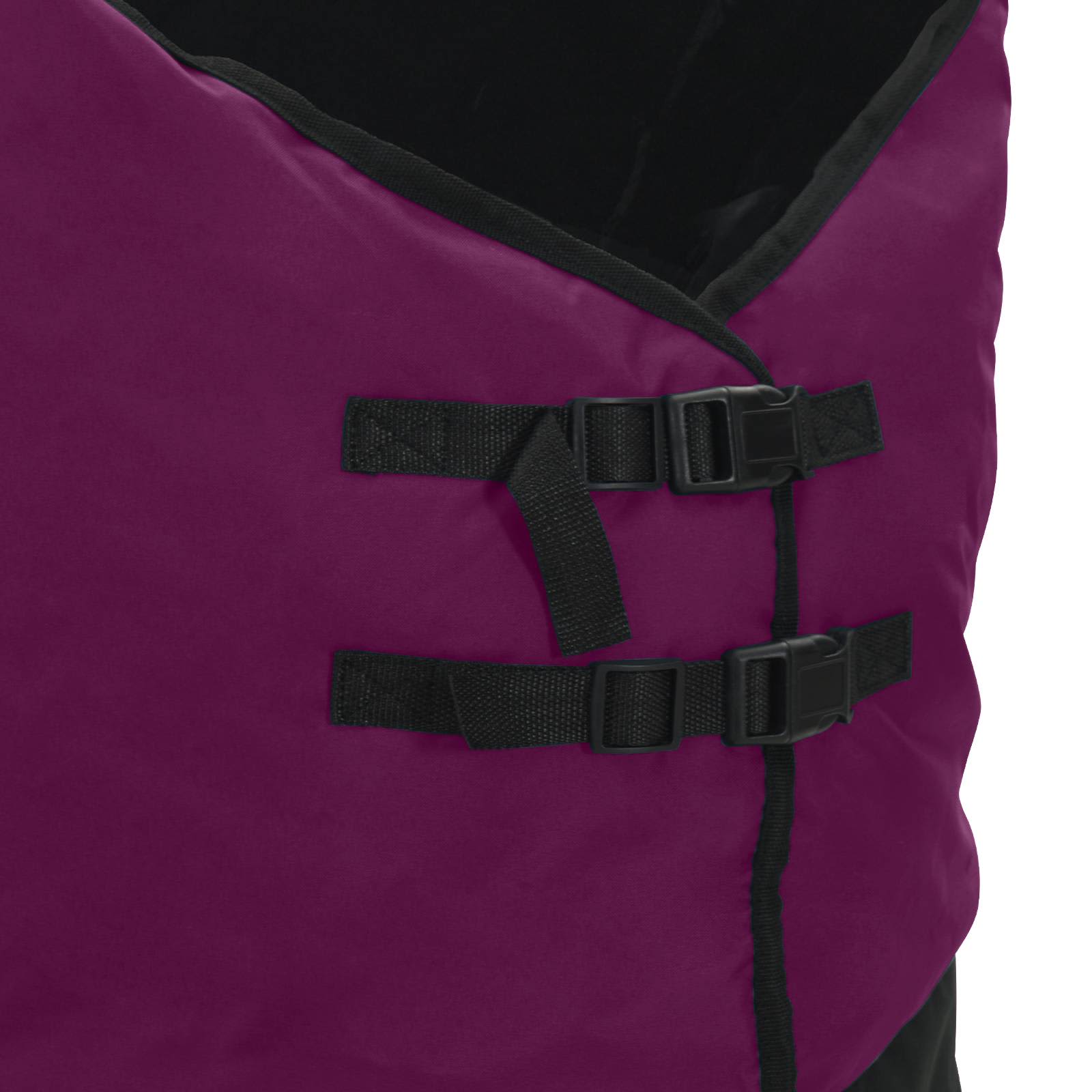 Coperta per Cavalli Verde Scuro e Nero 145 cm Poliestere