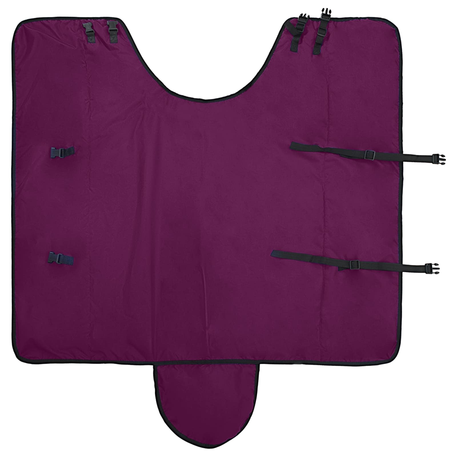 Coperta per Cavalli Verde Scuro e Nero 155 cm Poliestere