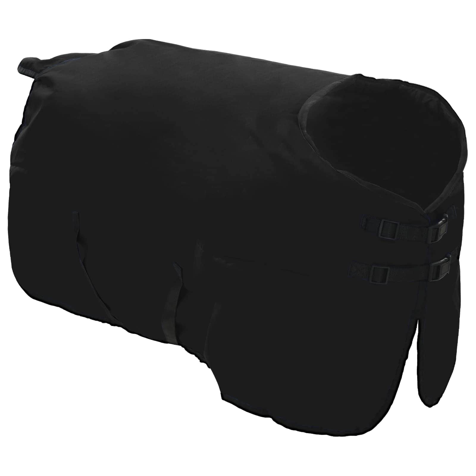 Coperta per Cavalli Verde Scuro e Nero 165 cm Poliestere