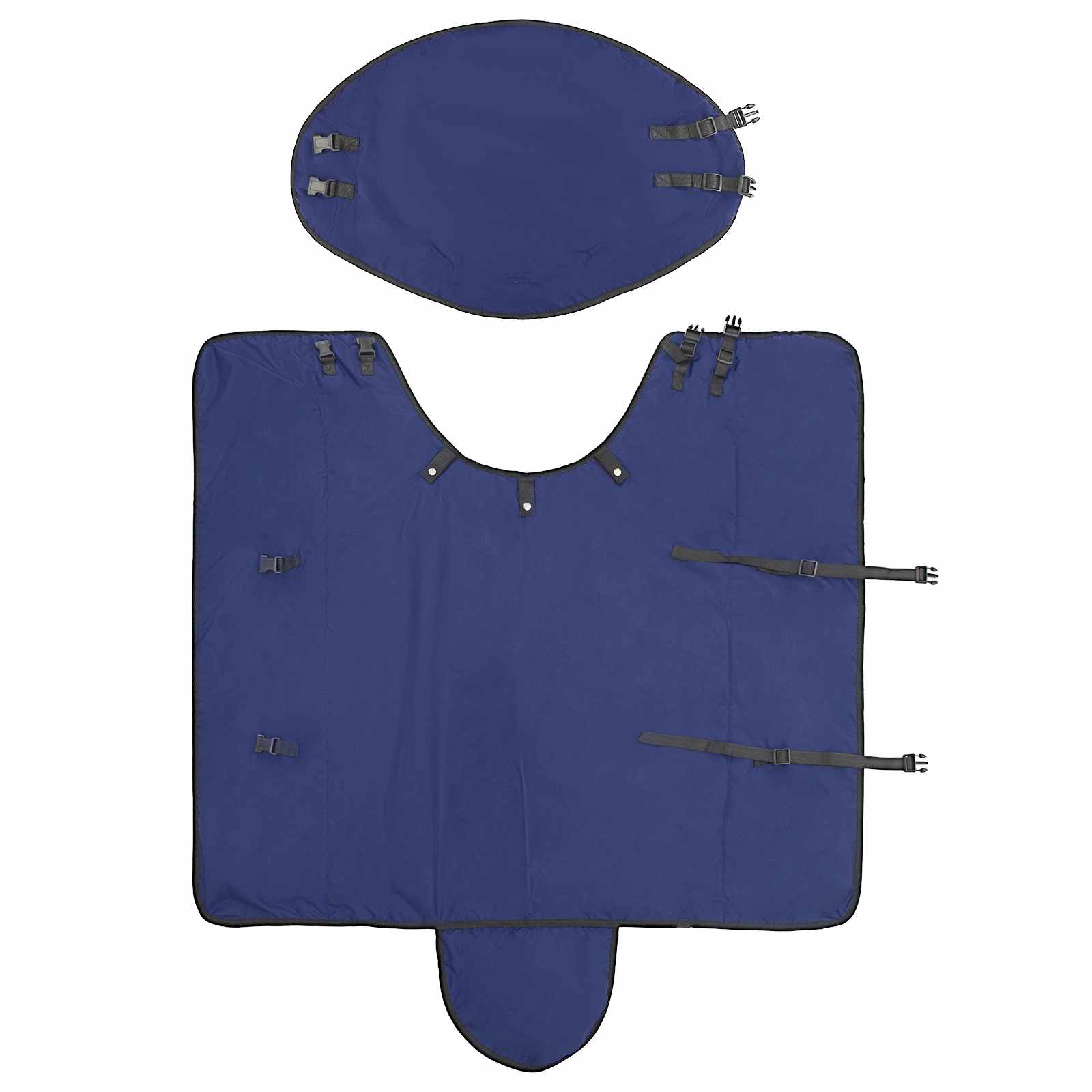 Coperta per Cavalli Verde Scuro e Nero 85 cm Poliestere