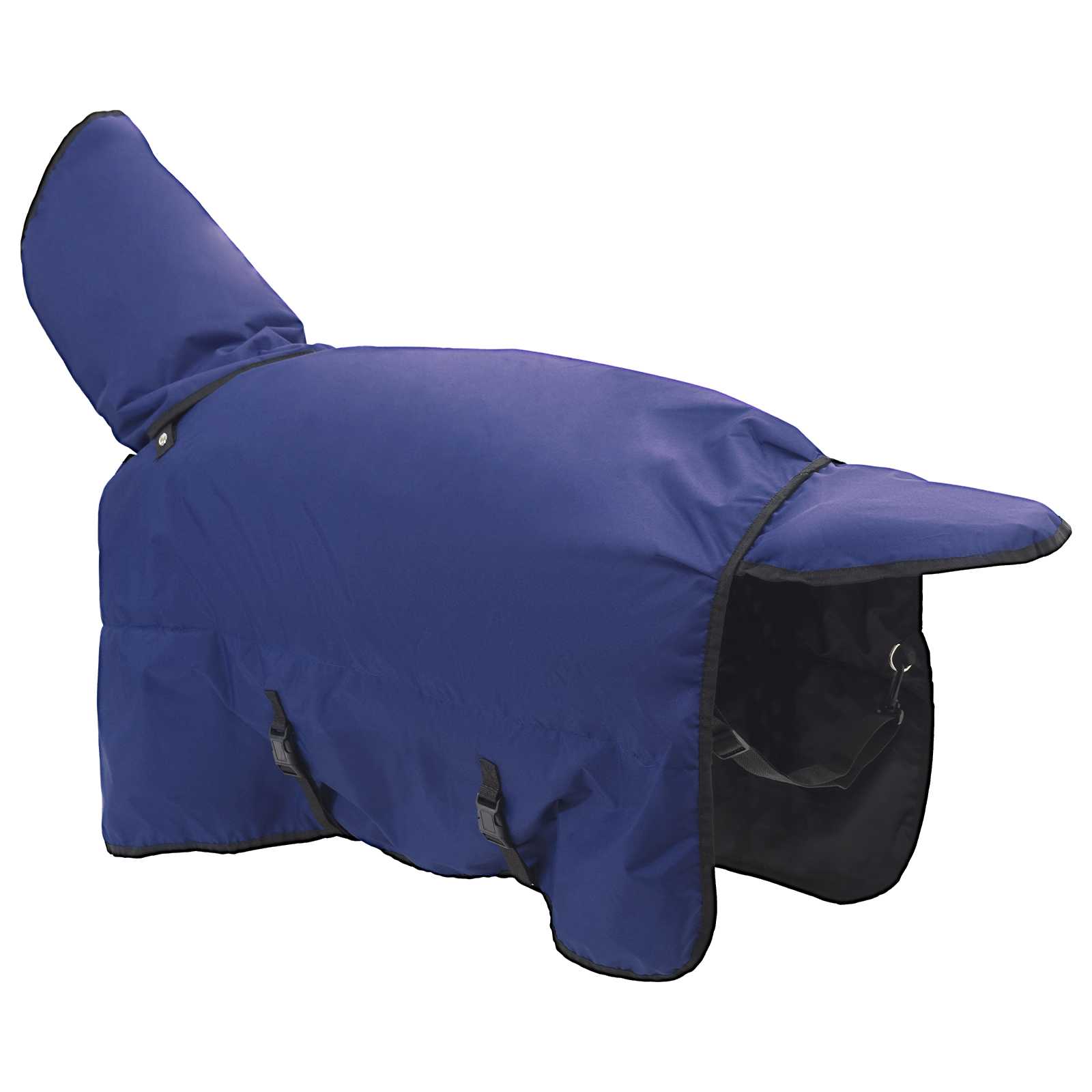 Coperta per Cavalli Verde Scuro e Nero 155 cm Poliestere