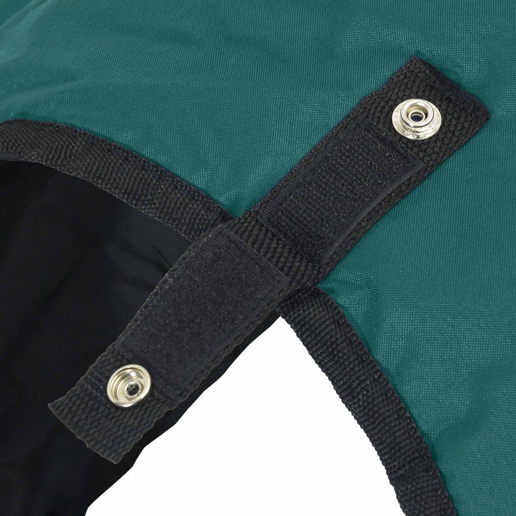 Coperta per Cavalli Verde Scuro e Nero 145 cm Poliestere