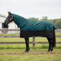 Coperta per Cavalli Verde Scuro e Nero 145 cm Poliestere