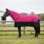 Coperta per Cavalli Rosa e Nero 145 cm Poliestere