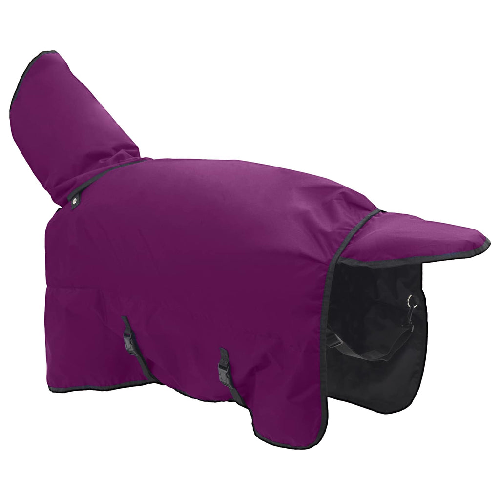 Coperta per Cavalli Verde Scuro e Nero 165 cm Poliestere