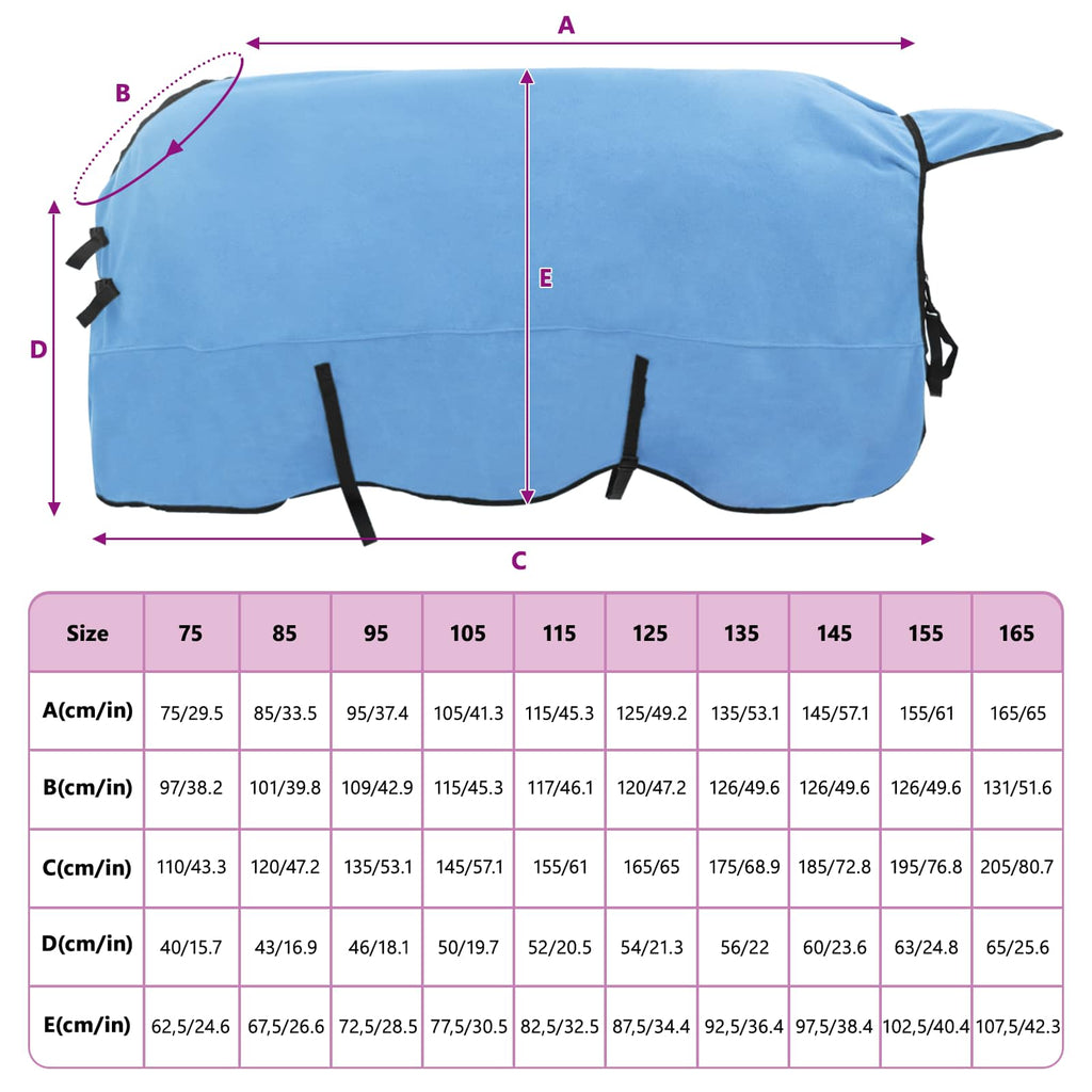 Coperta per Cavalli Aqua Completo 165 cm Poliestere