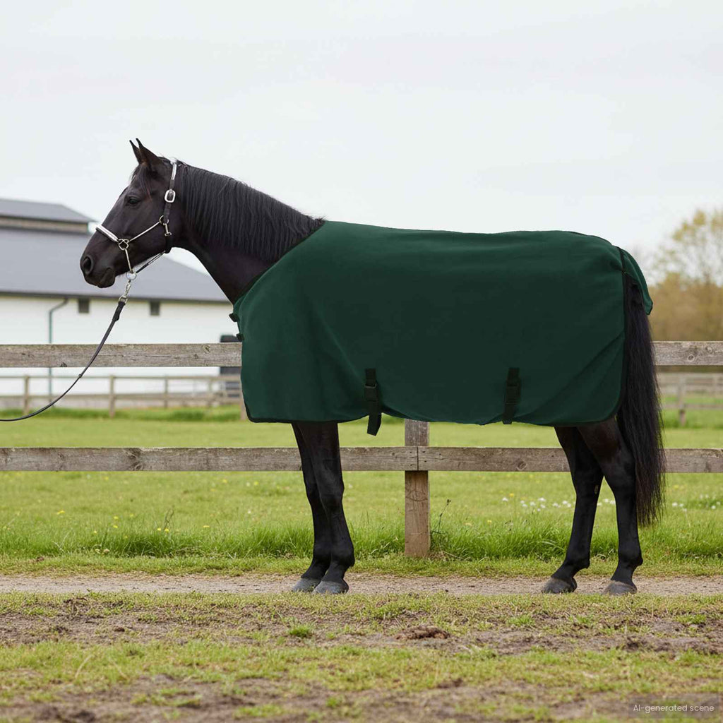 Coperta per Cavalli Verde scuro completo 75 cm Poliestere