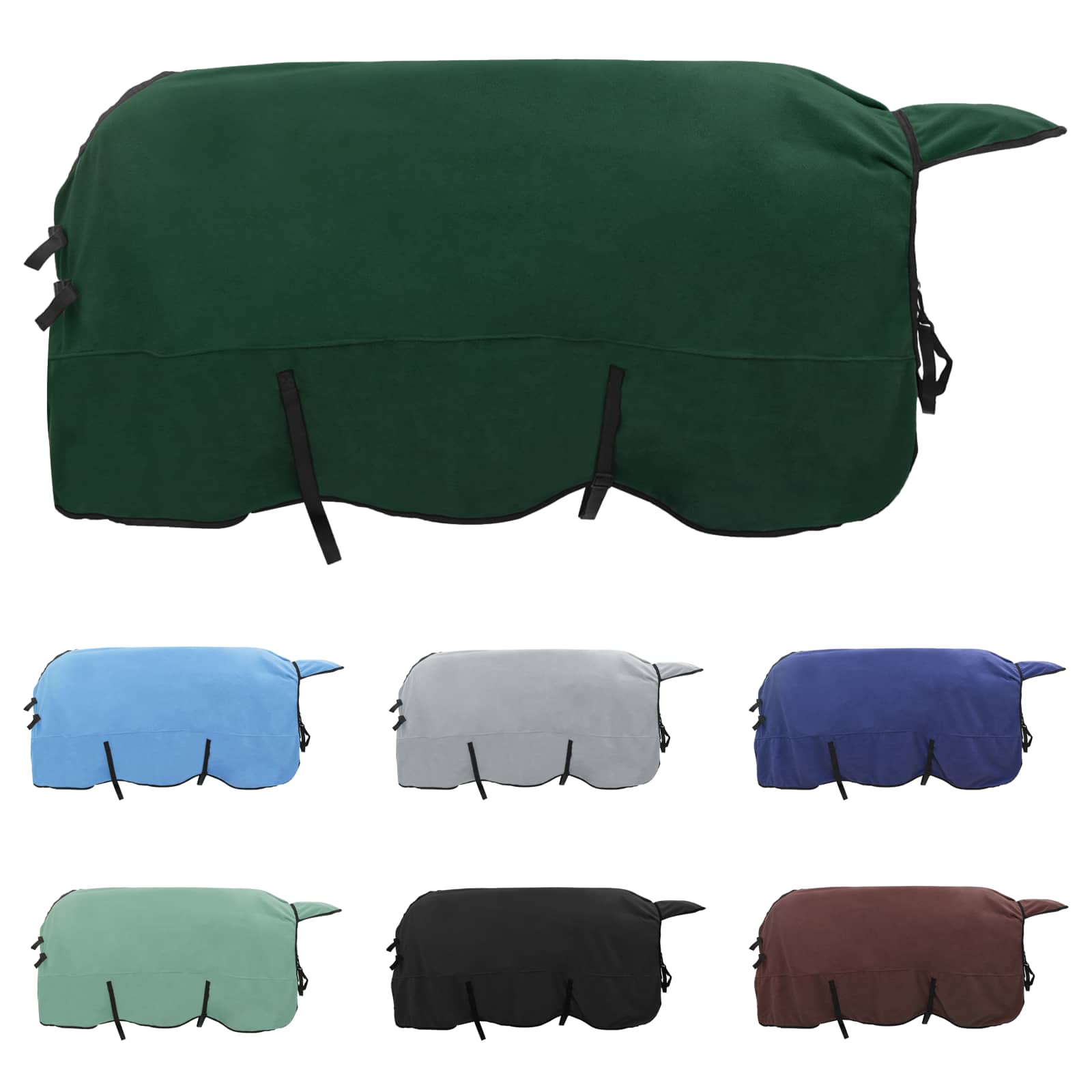 Coperta per Cavalli Verde scuro completo 155 cm Poliestere