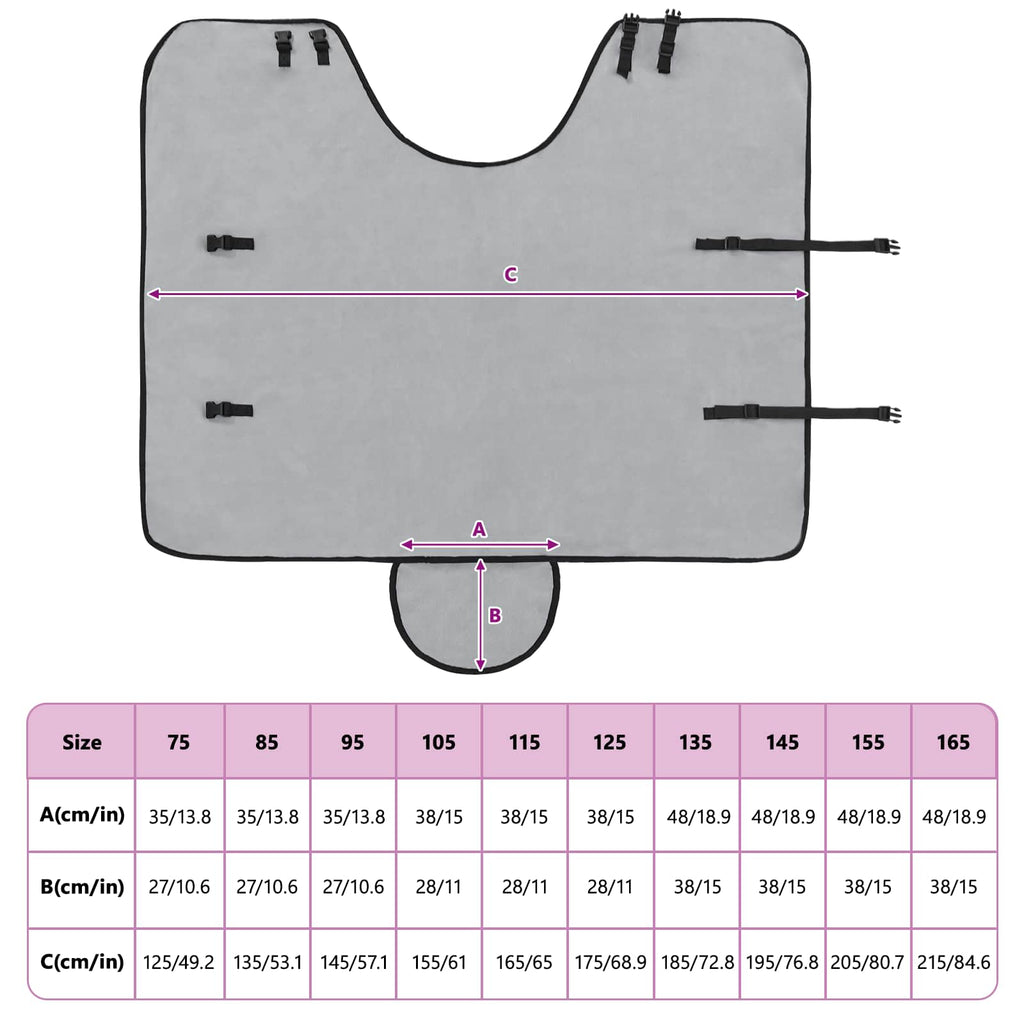 Coperta per Cavalli Grigio chiaro e rosa completo 105 cm
