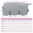 Coperta per Cavalli Grigio chiaro e rosa completo 165 cm