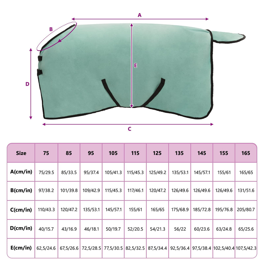 Coperta per Cavalli Verde speciale 105 cm Poliestere