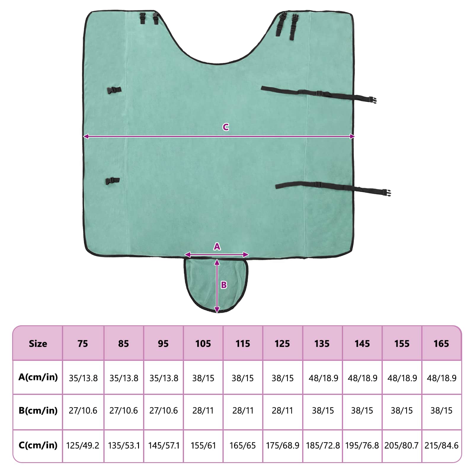 Coperta per Cavalli Verde speciale 135 cm Poliestere