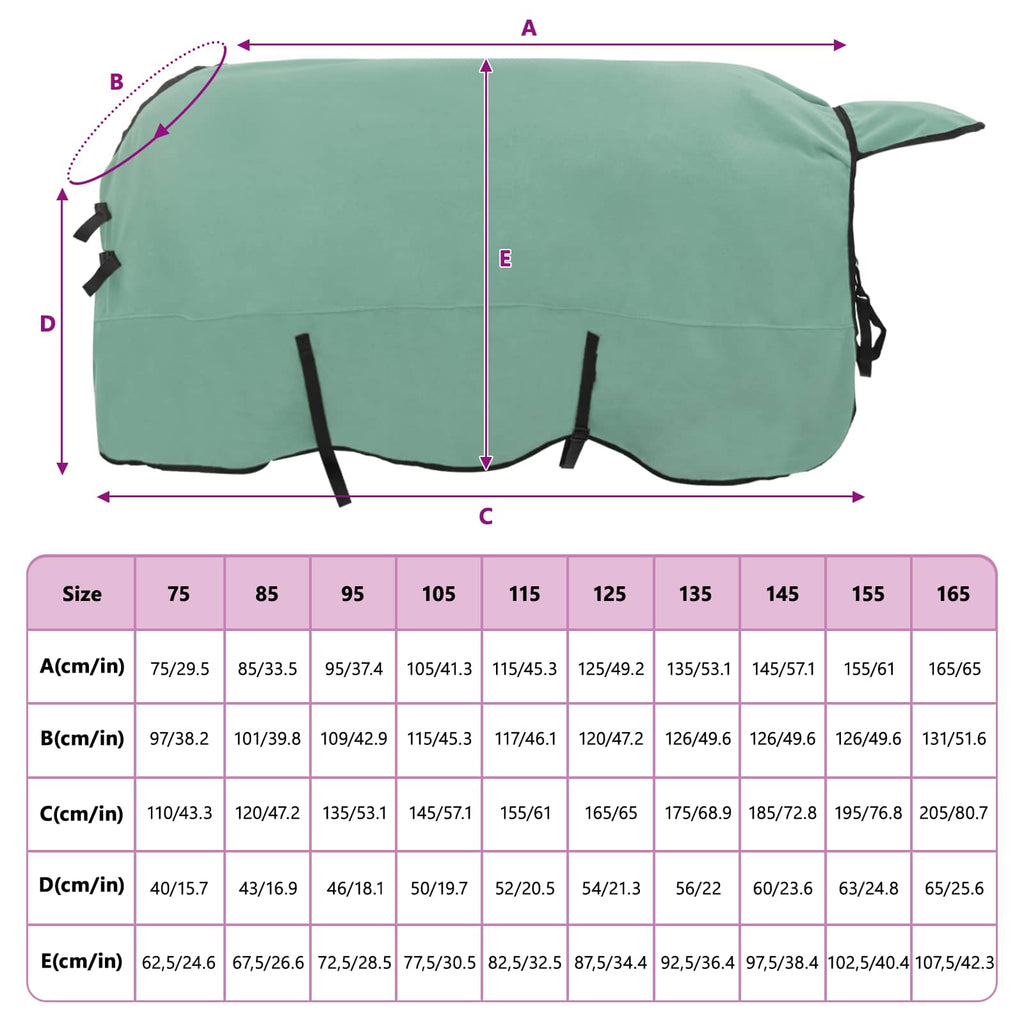 Coperta per Cavalli Verde speciale 155 cm Poliestere