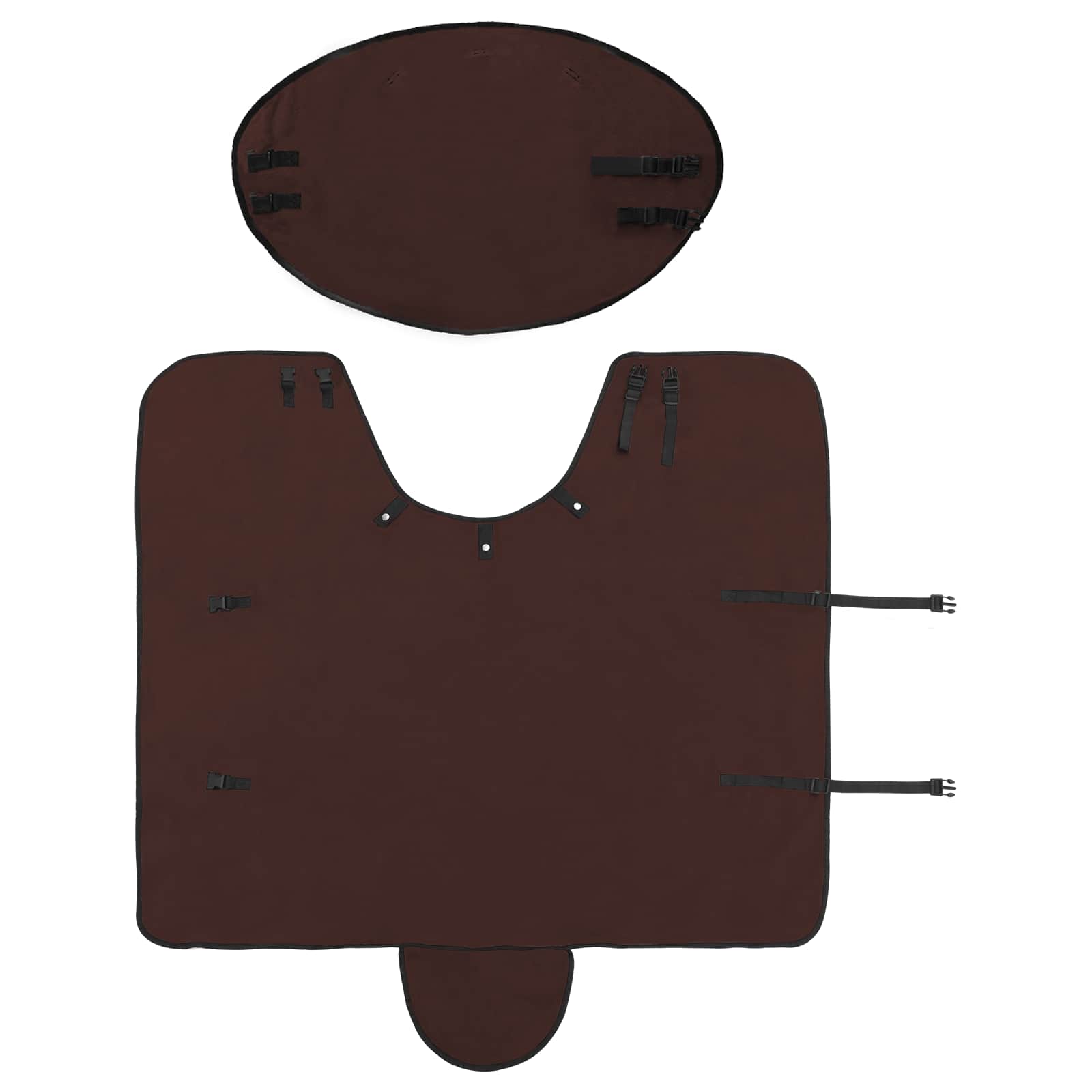 Coperta per Cavalli Marrone Scuro Completo 85 cm Poliestere